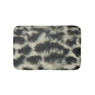 Schneeleopard Print Bath Mat Badematte