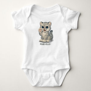 Schneeleopard - Purr-ello Baby Strampler