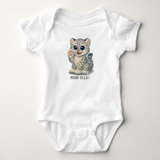 Schneeleopard - Purr-ello Baby Strampler