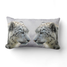 Schneeleopard Spiegel Symmetrie Wildlife Art Desig