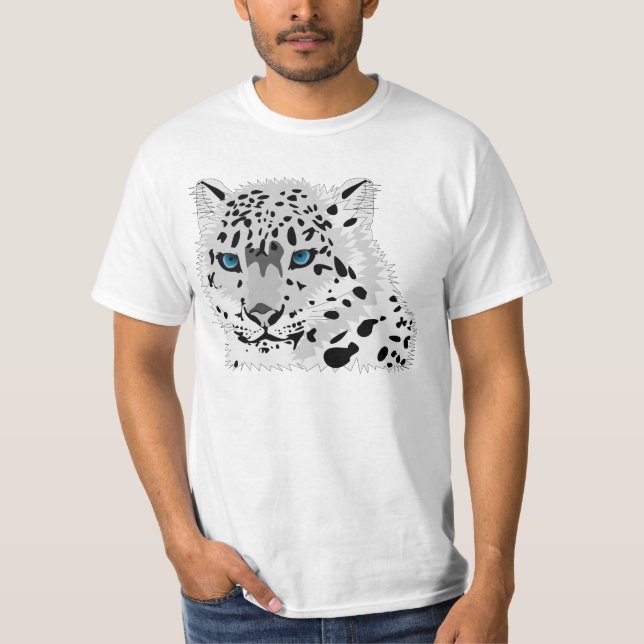 Schneeleopard-T - Shirt (Vorderseite)