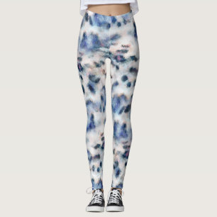 Schneeleopard Tierdruckmuster Leggings