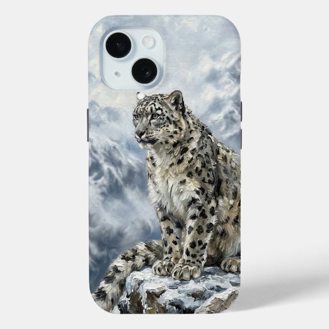 Schneeleopard-Totem-Hülle – Wildtier-Handykunst  Case-Mate iPhone Hülle (Rückseite)
