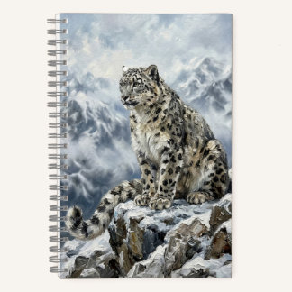 Schneeleopard Totem Journal – Wildtier-Fine-Art Notizbuch