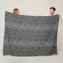 Schneeleoparddruck Fleecedecke