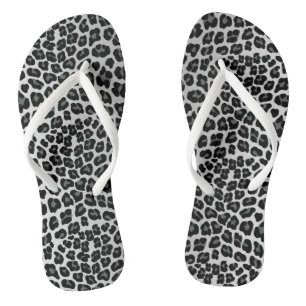 Schneeleoparddruck Flip Flops