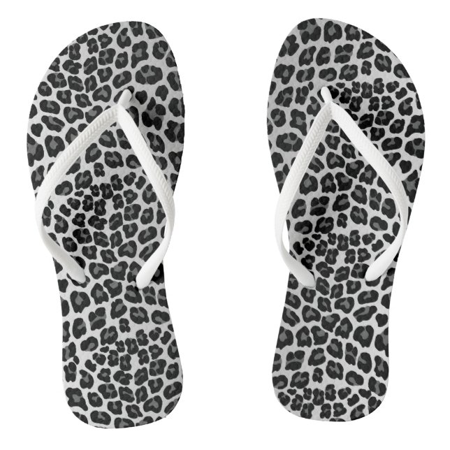 Schneeleoparddruck Flip Flops (Fußbett)