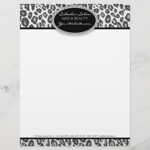 Schneeleoparden-Druck Custom Hair & Beauty-Briefko Briefkopf