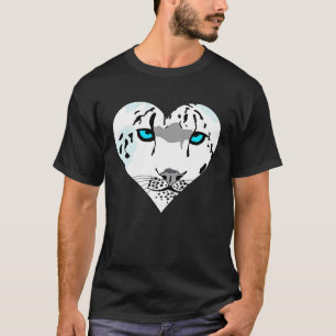Schneeleoparden-Herz Schneeleopard Große Katze Lie T-Shirt