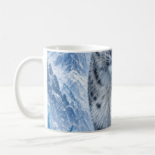 Schneeleoparden-Winter-Weihnachtstasse Kaffeetasse