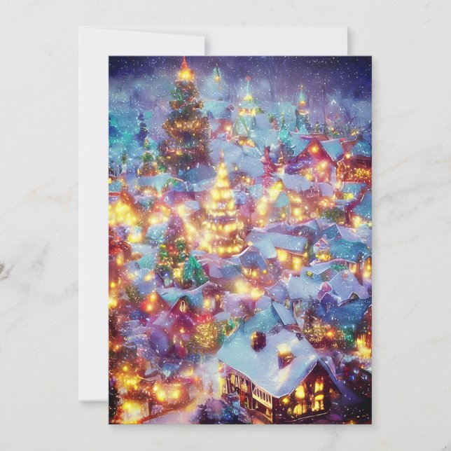 Schneeliches Weihnachtsdorf Budget Weihnachten (Vorderseite)