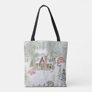 Schneelose Weihnachtskabinen-Szene