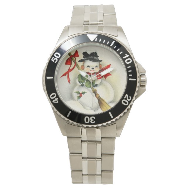 Schneemann 001 armbanduhr (Vorderseite)