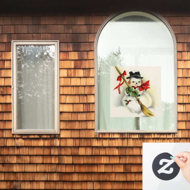 Schneemann 001 fensteraufkleber (Fenster Zuhause)