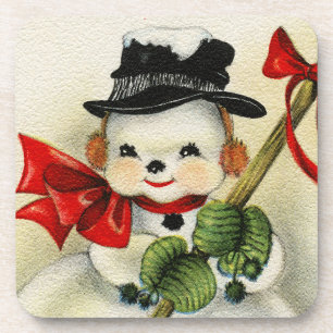 Schneemann 004 getränkeuntersetzer
