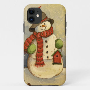 Schneemann 4905 u. Birdhouse iPhone 11 Hülle