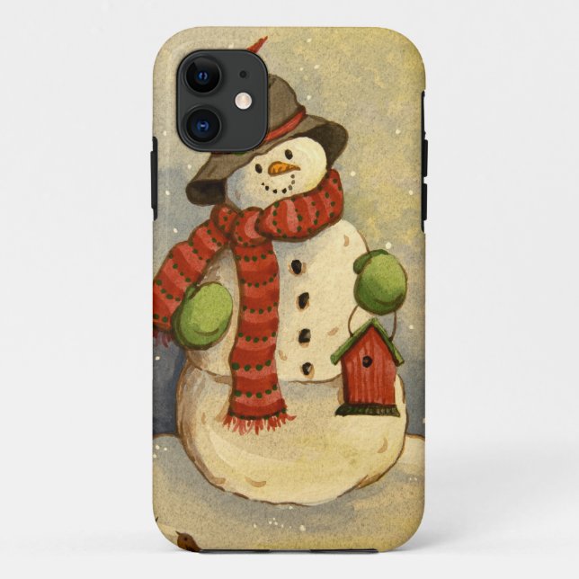 Schneemann 4905 u. Birdhouse Case-Mate iPhone Hülle (Rückseite)