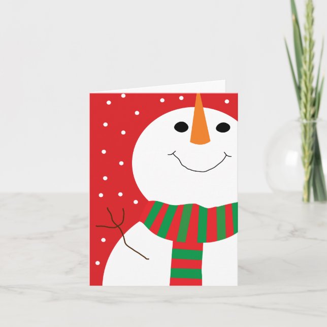 Schneemann 4x5.6 feiertagskarte (Vorderseite)