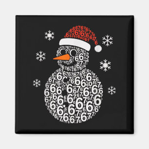 Schneemann 67 Sechs Sieben 6 7 Meme Weihnachten Lu Magnet