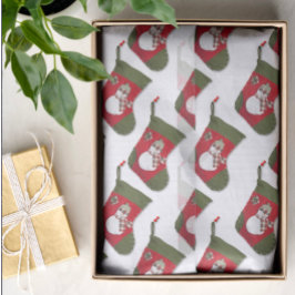 Schneemann am Weihnachts-Strumpf Seidenpapier