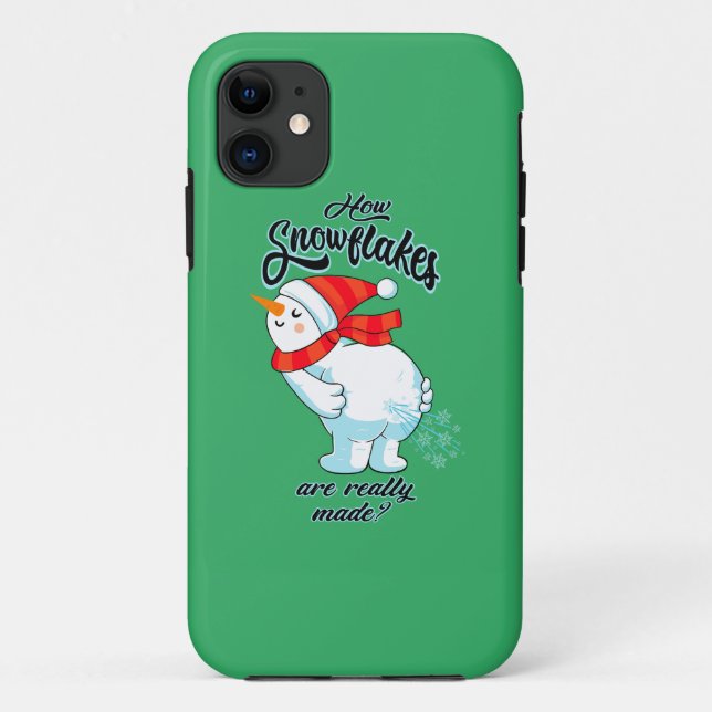 Schneemann anziehen, wie Schneeflocken wirklich ge Case-Mate iPhone Hülle (Rückseite)