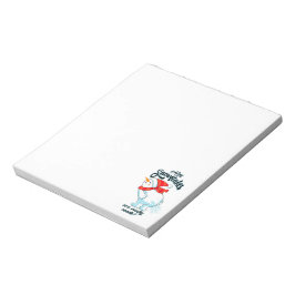 Schneemann anziehen, wie Schneeflocken wirklich ge Notizblock