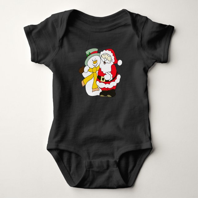 Schneemann Baby Strampler (Vorderseite)