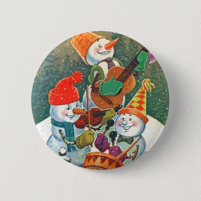 Schneemann-Band Button (Vorderseite)