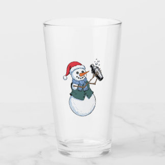 Schneemann Barkeeper Weihnachten 2026 Feiertags-Co Glas