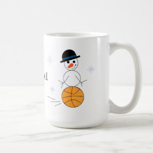 Schneemann Basketballspieler Tasse