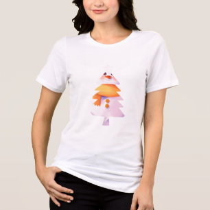 Schneemann-Baum Pastell Tri-Blend Shirt