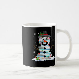 Schneemann Buchstapel Bibliothekar Bücherliebhaber Kaffeetasse
