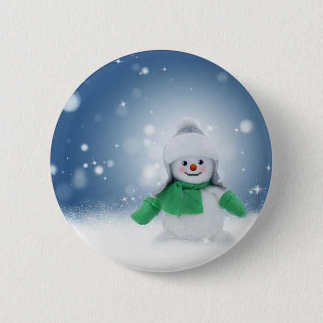 Schneemann Button (Vorderseite)