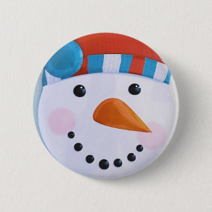 Schneemann Carrot Noise Winter Weihnachten Button
