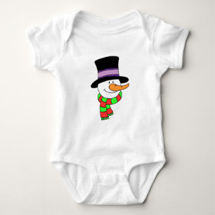 Schneemann Cartoon Baby Strampler