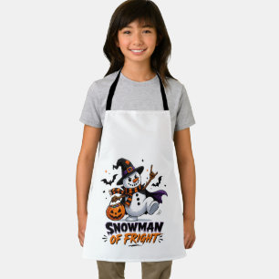 Schneemann des Schreckens Halloween Schürze