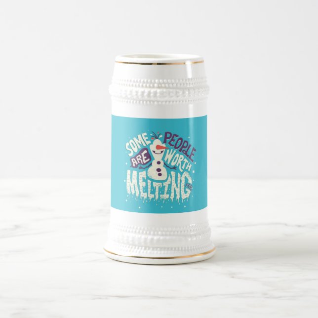 Schneemann-Design  Bierglas (Mittel)