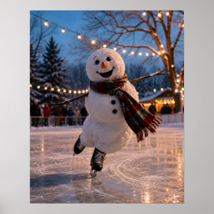 Schneemann-Eisdebüt Poster