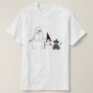 Schneemann Familie Halloween T-Shirt