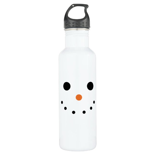 Schneemann-Feiertag Edelstahlflasche (Vorderseite)