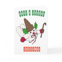 Schneemann-Feiertags-Karte