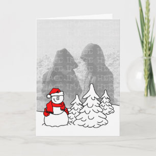 Schneemann-Feiertags-Karten-Schablone Feiertagskarte