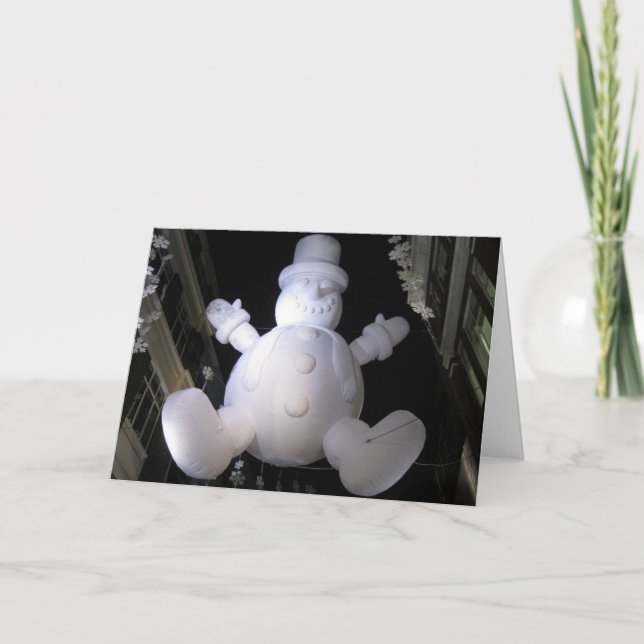 Schneemann Feiertagskarte (Vorderseite)