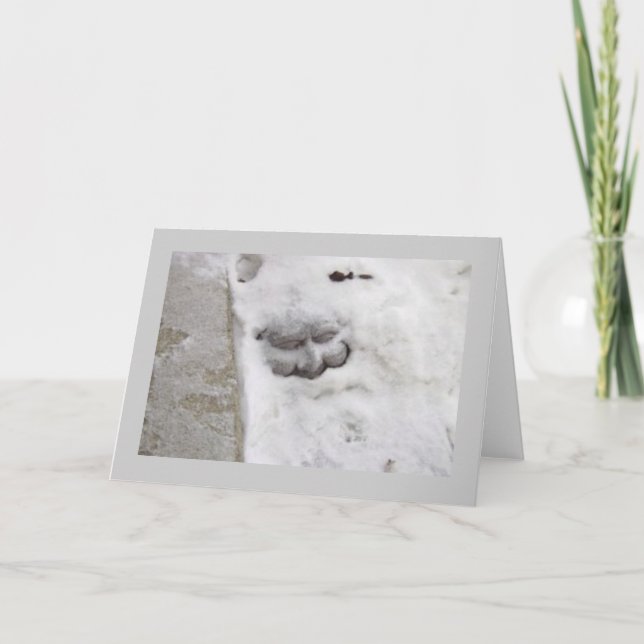 Schneemann Feiertagskarte (Vorderseite)