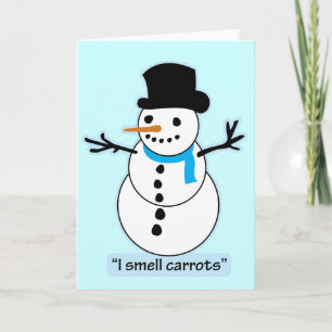 Schneemann Feiertagskarte