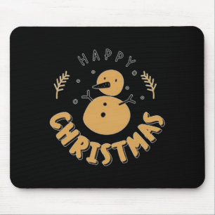 Schneemann Frohe Weihnachten  Mousepad