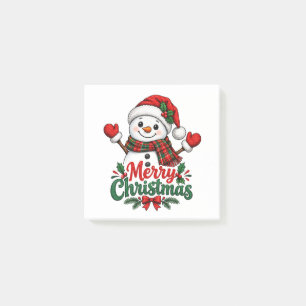 Schneemann Frohe Weihnachten Post-it Klebezettel