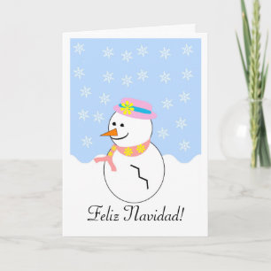 Schneemann Frohe Weihnachten Spanische Weihnachtsk