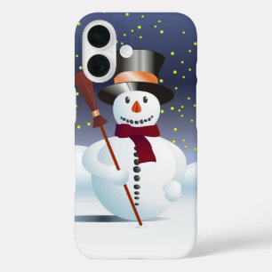 Schneemann für Xmas iPhone 16 Hülle