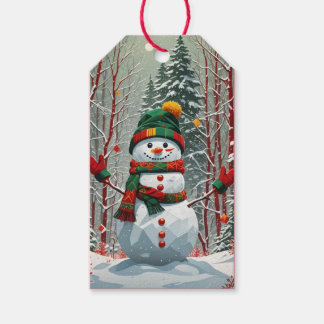 Schneemann Geschenkanhänger